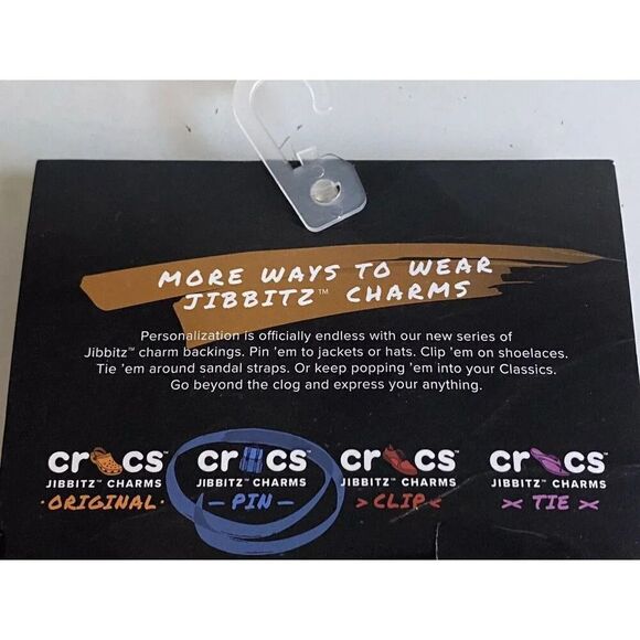 5 Pack Crocs Jibbitz Dude Pin Backer Alien Dominoes Peace Pizza Slice NEW - Picture 9 of 12